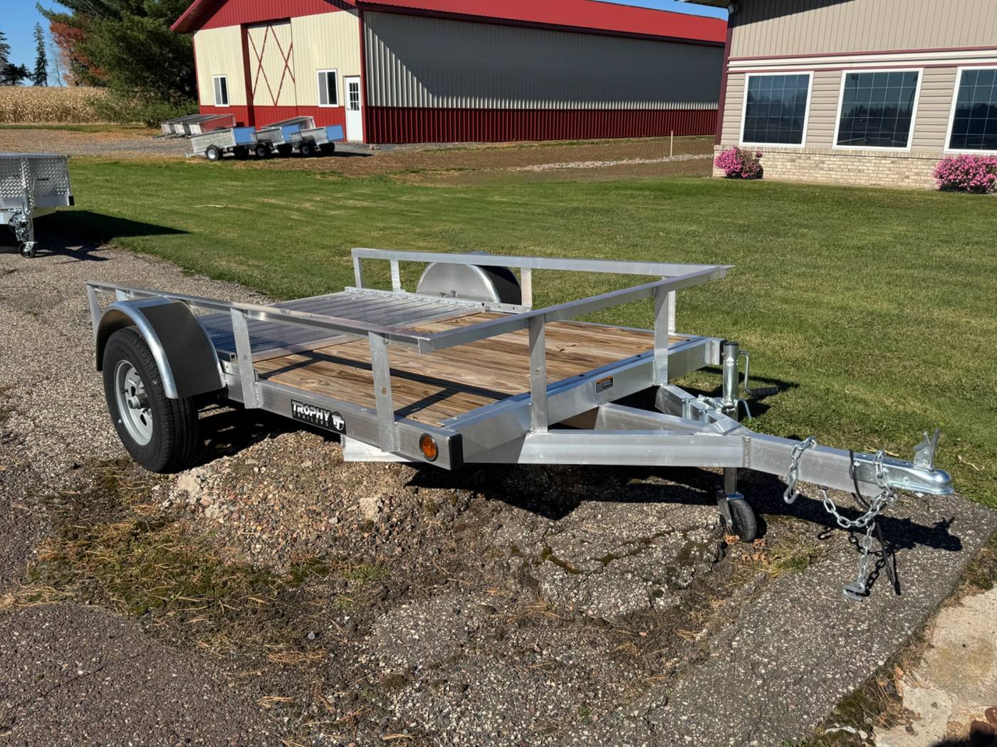 2026 Trophy 5x8 Aluminum Utility Trailer, Single Axle, Tip-In Ramp, photo 8
