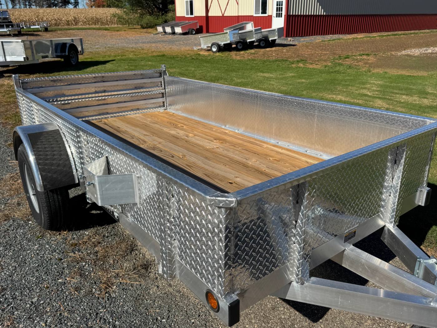2027 Trophy 5x10 Aluminum Trailer, Diamond Plate Sides, Single Axle, Stacked Ramp, photo 6