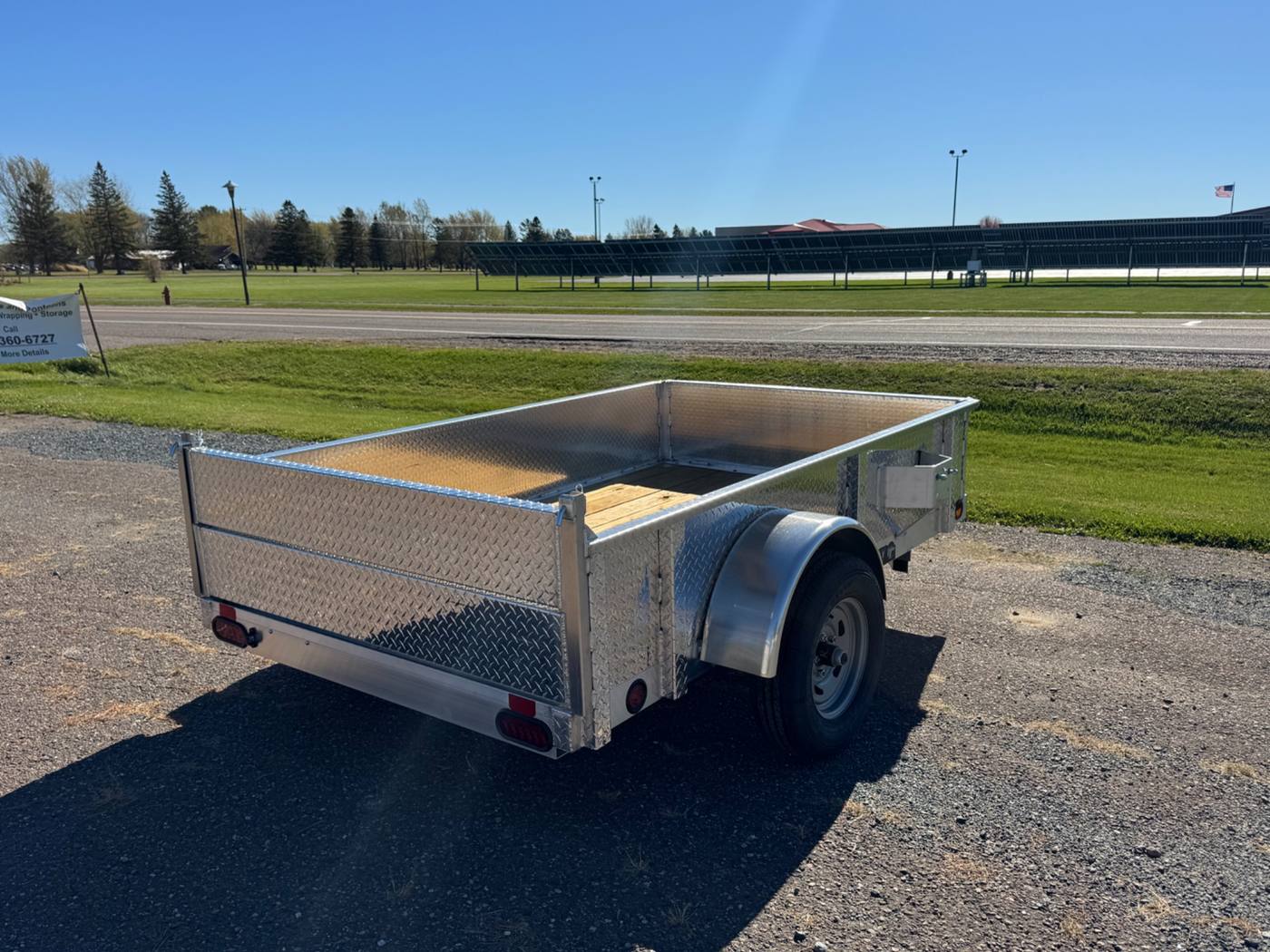 2027 Trophy 5x8 Aluminum Trailer, Diamond Plate Sides, Single Axle, Stacked Ramp, photo 5