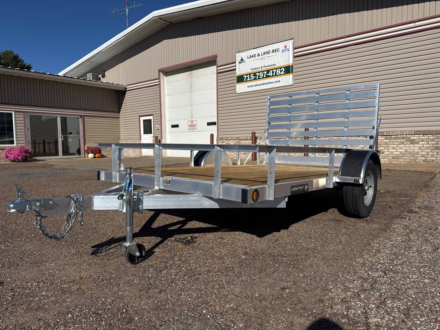 2027 Trophy 6.5x10 Aluminum Utility Trailer, Single Axle, Tip-In Ramp, photo 1