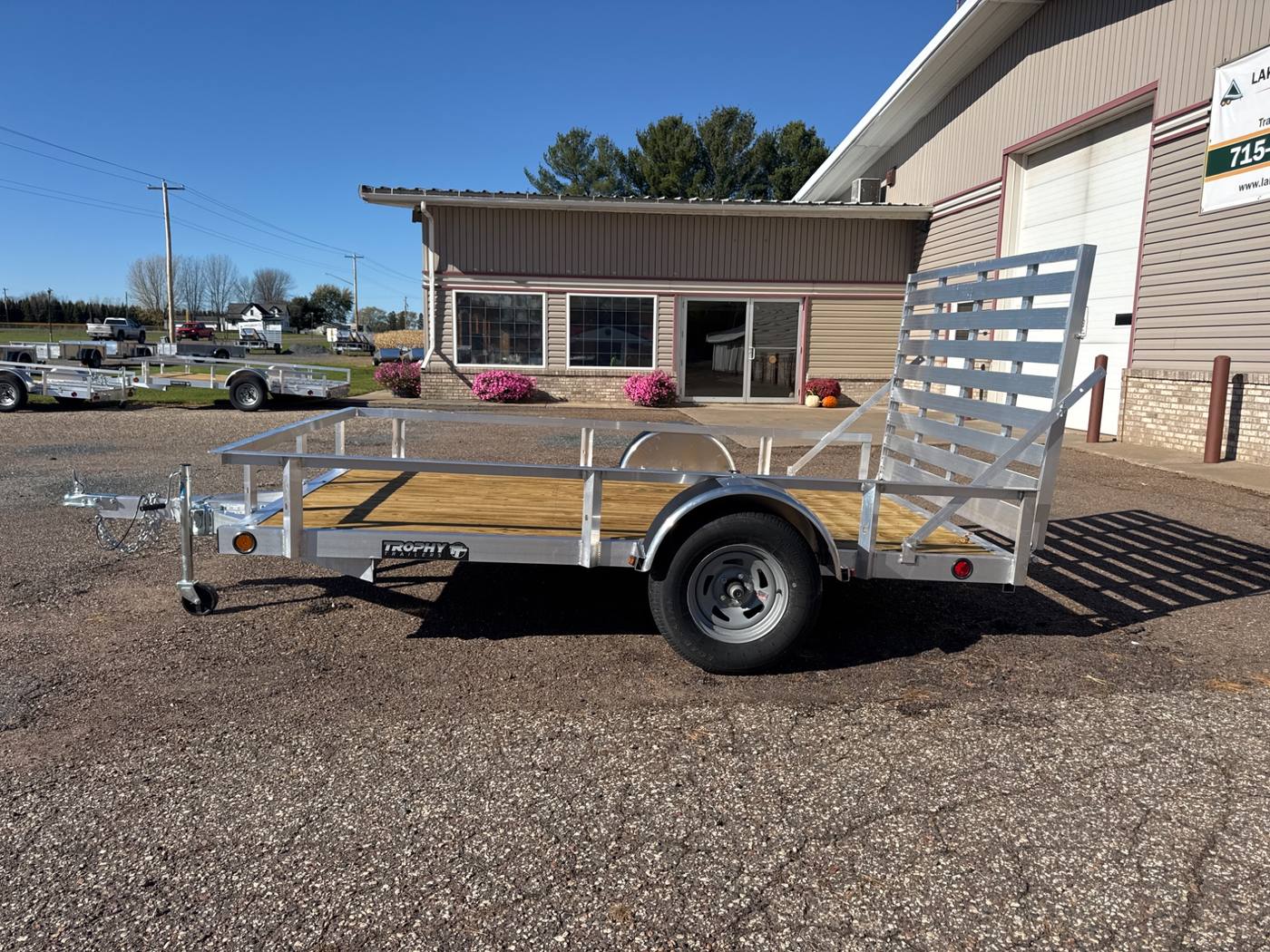 2027 Trophy 6.5x10 Aluminum Utility Trailer, Single Axle, Tip-In Ramp, photo 2