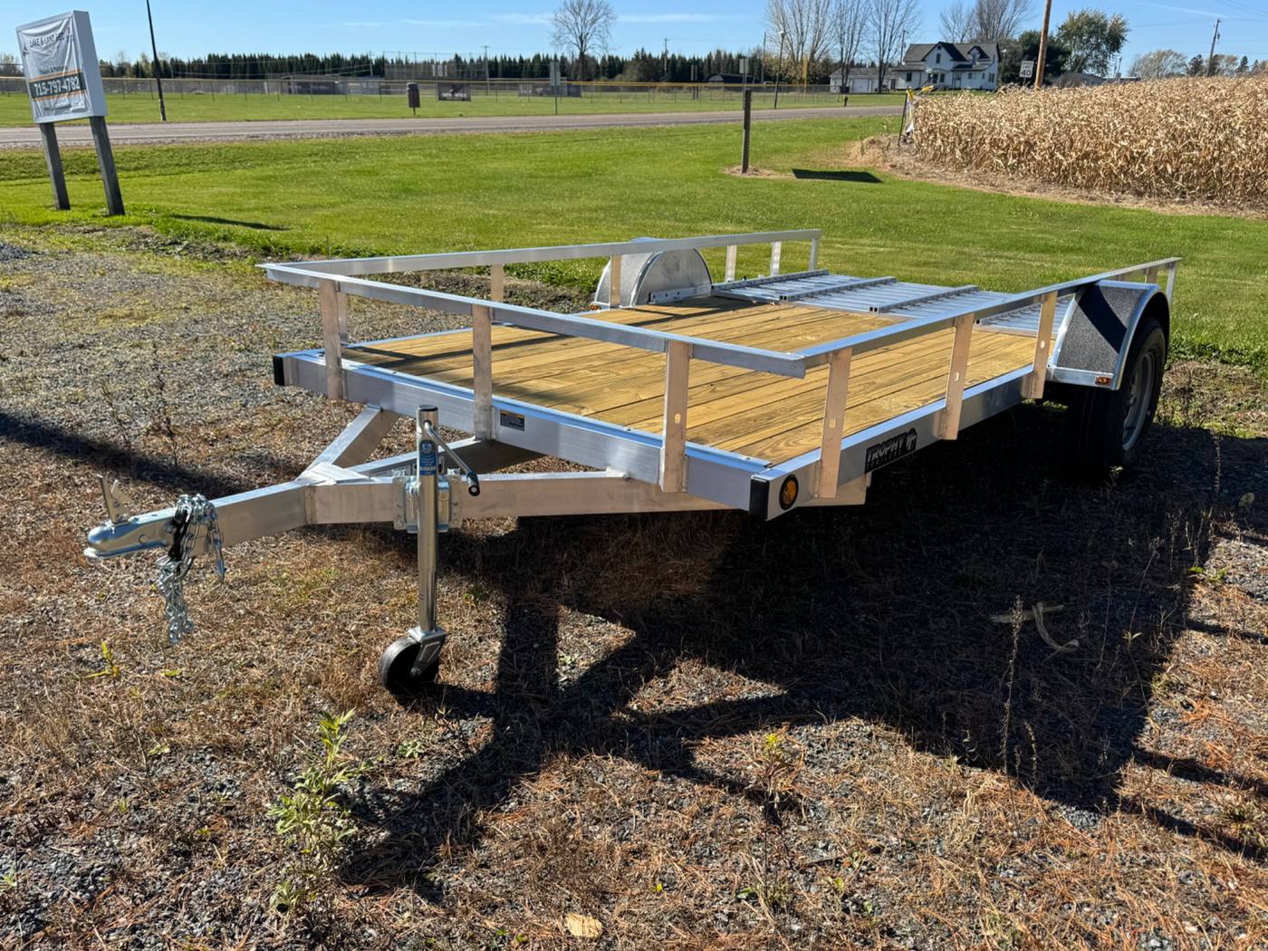 2027 Trophy 6.5x12 Aluminum Utility Trailer, Single Axle, Tip-In Ramp, photo 1