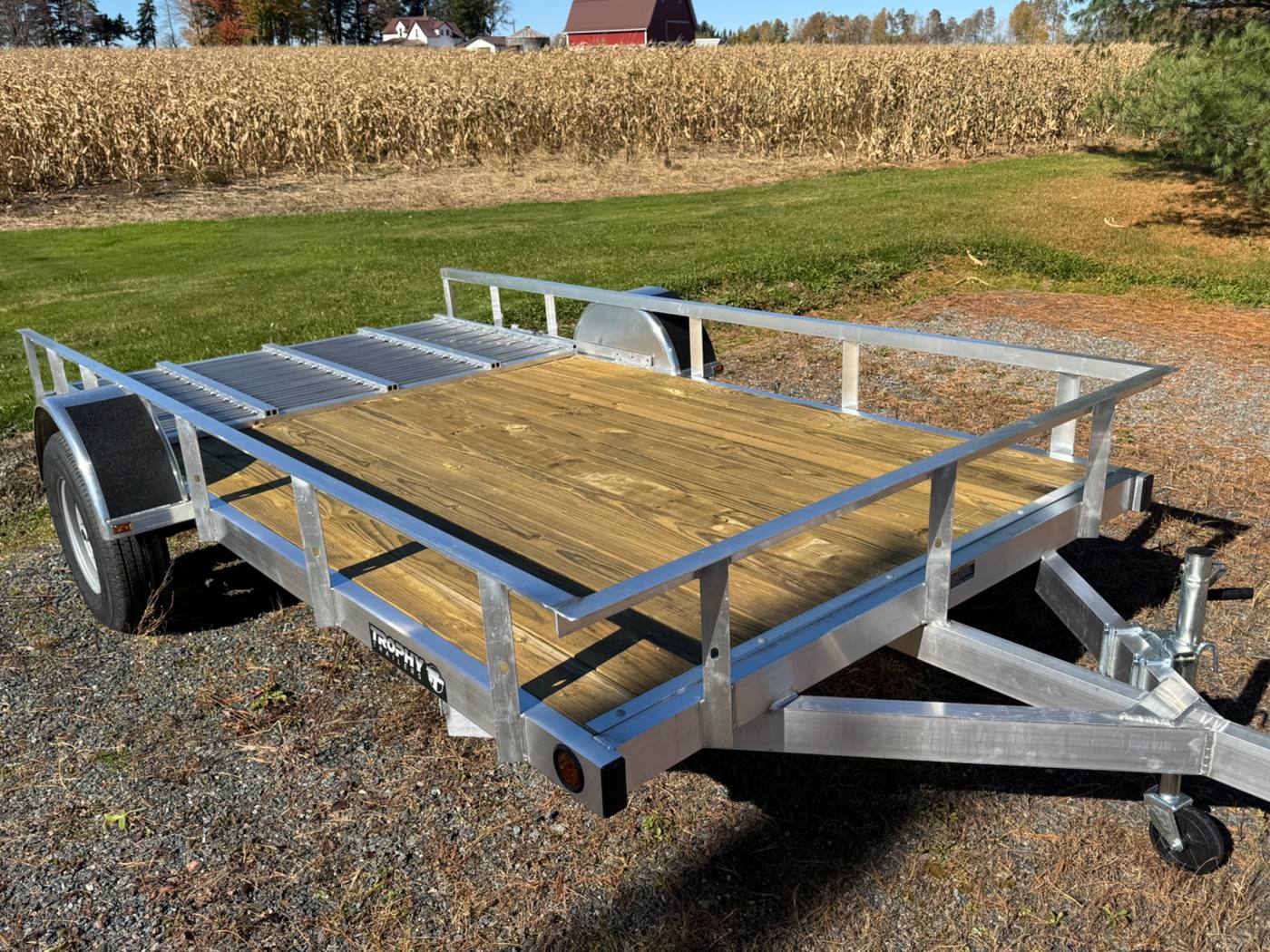 2027 Trophy 6.5x12 Aluminum Utility Trailer, Single Axle, Tip-In Ramp, photo 7