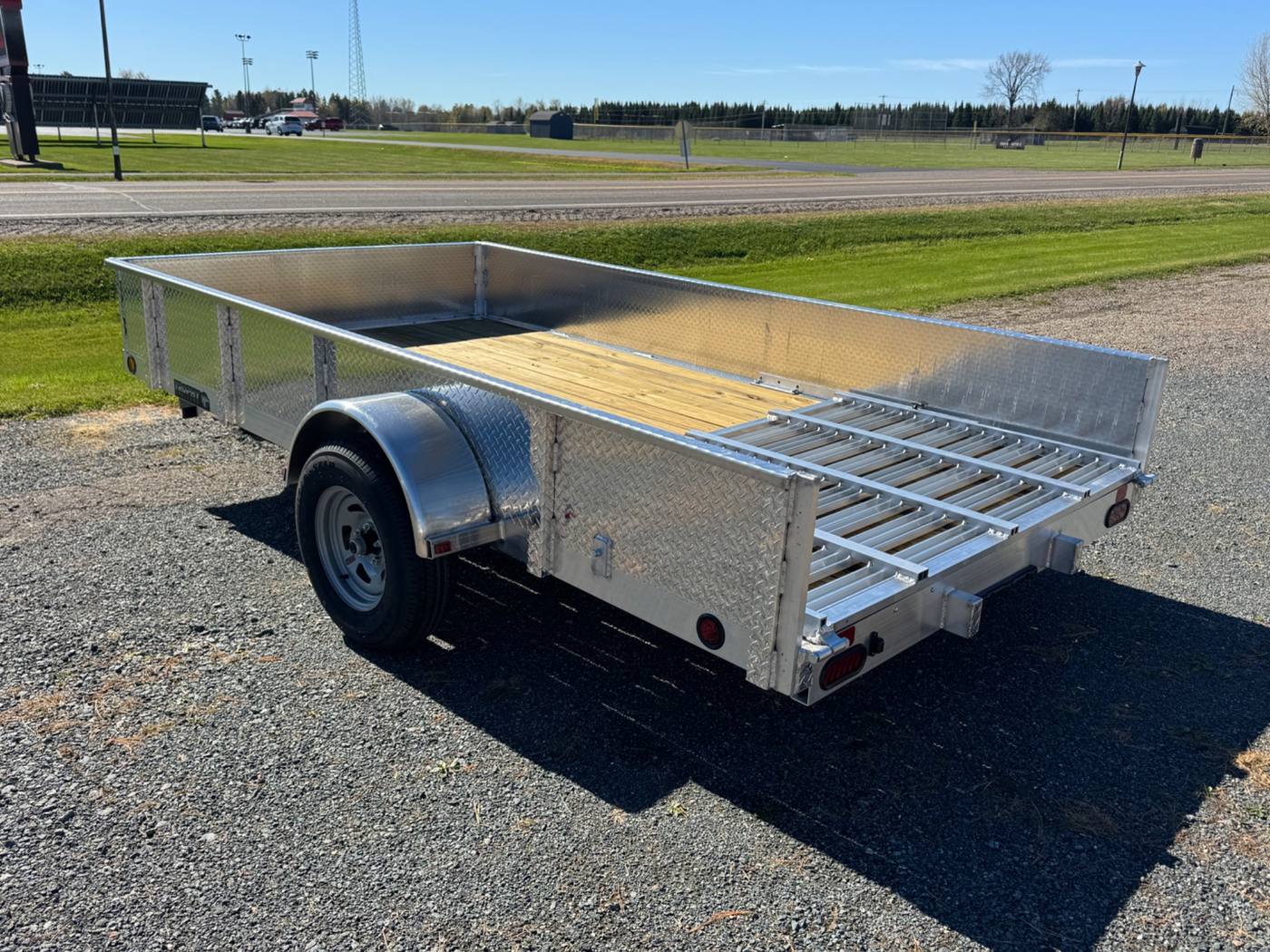 2027 Trophy 6.5x12 Aluminum Trailer, Diamond Plate Sides, Single Axle, Tip-In Ramp, photo 3
