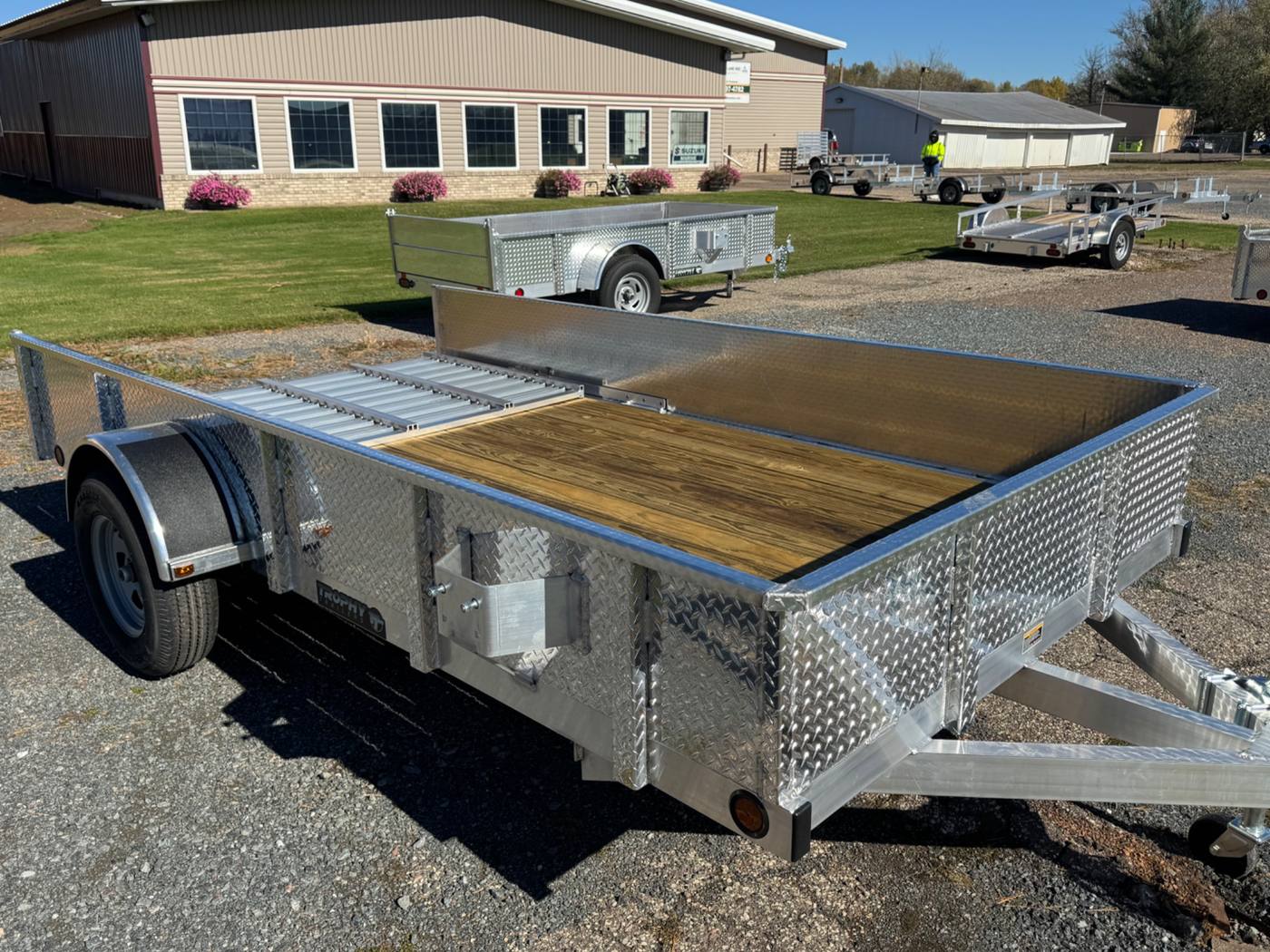2027 Trophy 6.5x12 Aluminum Trailer, Diamond Plate Sides, Single Axle, Tip-In Ramp, photo 6