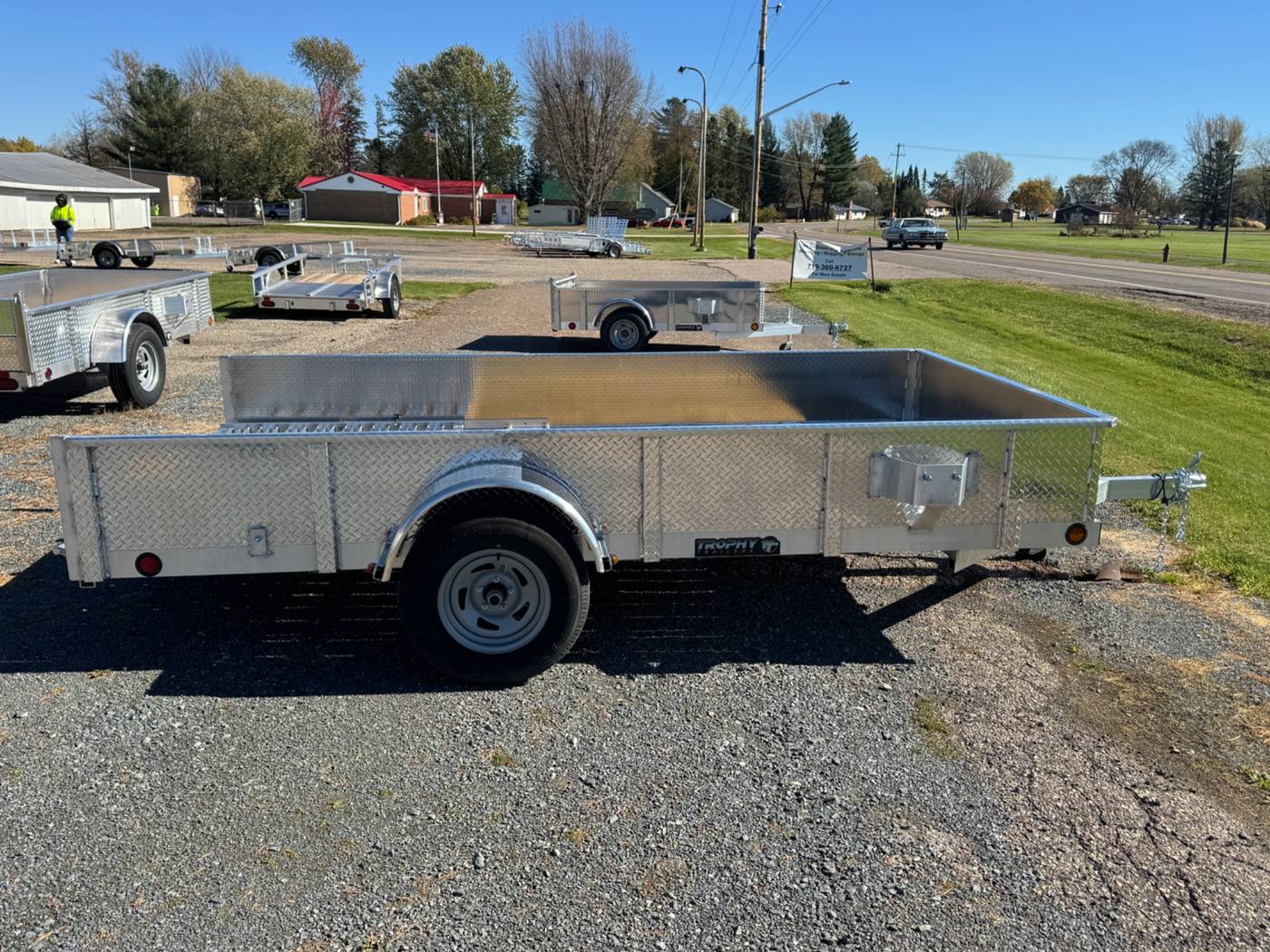 2027 Trophy 6.5x12 Aluminum Trailer, Diamond Plate Sides, Single Axle, Tip-In Ramp, photo 7