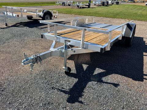 2027 Trophy 5x10 Aluminum Utility Trailer, Single Axle, Tip-In Ramp