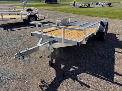 2027 Trophy 5x10 Aluminum Utility Trailer, Single Axle, Tip-In Ramp